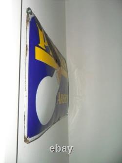 Plaque Emaillee Ancienne Tres Bombee Rare Philips Argenta