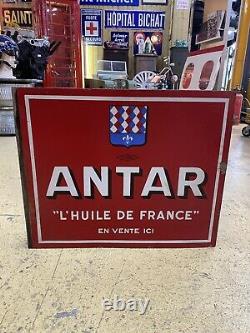 Plaque Emaillee Antar Ancienne Huile Enamel Sign Emailschild Oil Yacco
