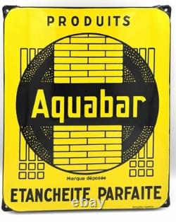 Plaque Émaillée Aquabar Émaillerie Alsacienne Strasbourg -Hoenheim Très Bon état