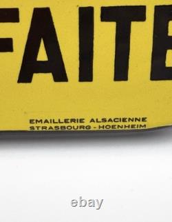 Plaque Émaillée Aquabar Émaillerie Alsacienne Strasbourg -Hoenheim Très Bon état