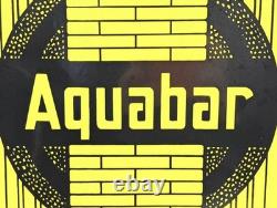 Plaque Émaillée Aquabar Émaillerie Alsacienne Strasbourg -Hoenheim Très Bon état