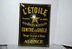 Plaque Emaillee Bombee Assurances L'etoile Emaillo Gravure Paris 32,5 X 44,5 CM