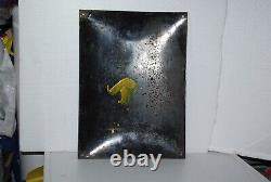 Plaque Emaillee Bombee Assurances L'etoile Emaillo Gravure Paris 32,5 X 44,5 CM