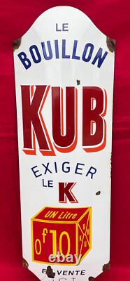 Plaque Émaillée Bombée Bouillon KUB XL 1 Mètre 0,10 Fr 1 Litre Cuisine
