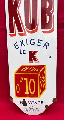 Plaque Émaillée Bombée Bouillon KUB XL 1 Mètre 0,10 Fr 1 Litre Cuisine