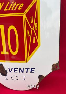 Plaque Émaillée Bombée Bouillon KUB XL 1 Mètre 0,10 Fr 1 Litre Cuisine