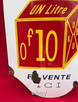 Plaque Émaillée Bombée Bouillon KUB XL 1 Mètre 0,10 Fr 1 Litre Cuisine