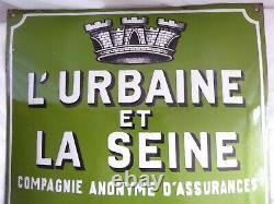 Plaque Emaillee Bombee L'urbaine Et La Seine Curved Enamel Plate Insurance