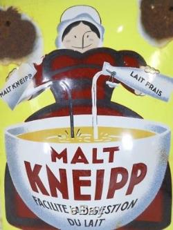 Plaque Emaillée Bombée Malt Kneipp par Beuville