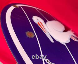 Plaque Émaillée Bombée POTASSE D'ALSACE Cigogne Tête à Gauche Engrais