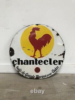 Plaque Emaillee Chanteclair Enamel Sign Emailschild Insegna Oil Castrol Yacco