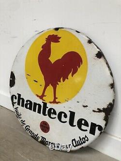 Plaque Emaillee Chanteclair Enamel Sign Emailschild Insegna Oil Castrol Yacco