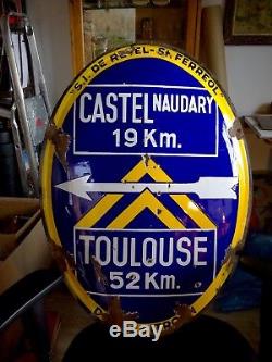 Plaque Emaillee Citroen Castelnaudary-toulouse