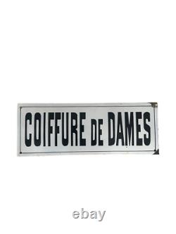 Plaque Émaillée & Coiffure De Dames