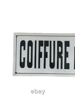 Plaque Émaillée & Coiffure De Dames