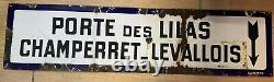 Plaque Émaillée De Metro Porte Des Lilas Champerret- Levallois Email Ed Jean 120