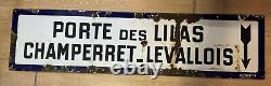 Plaque Émaillée De Metro Porte Des Lilas Champerret- Levallois Email Ed Jean 120