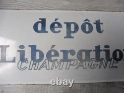 Plaque Emaillee Depot De Journaux Liberation Champagne