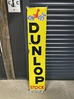 Plaque Émaillée Dunlop Ancienne Enamel Sign Emailschild