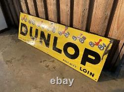 Plaque Émaillée Dunlop Ancienne Enamel Sign Emailschild