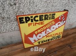 Plaque Emaillee Epicerie Fine Produits Mokaor