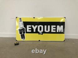 Plaque Emaillee Eyquem Bougie Emailschild Enamel Sign Insegna Porcelain
