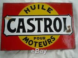 Plaque Emaillee Huile Castrol