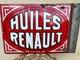 Plaque Émaillée Huile Renault Automobile 60 X 40