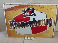 Plaque Émaillée Kronenbourg, Emaillerie Belge, 50x37cm