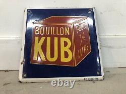 Plaque Emaillee Kub Ancienne Emailschild Enamel Sign Insegna