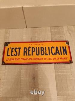 Plaque Émaillée L'Est Républicain