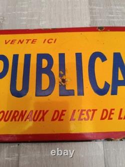 Plaque Émaillée L'Est Républicain