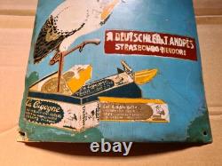 Plaque Emaillee La Cigogne, Pâtes Aux oufs Retouche Et Raccord