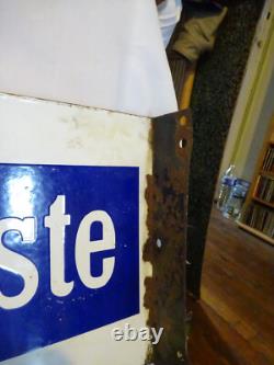 Plaque Emaillee Le Nouvelliste Lyon double face année 1940-50