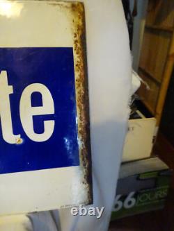 Plaque Emaillee Le Nouvelliste Lyon double face année 1940-50