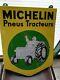 Plaque Emaillee Michelin Pneus Tracteurs
