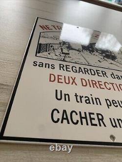 Plaque Émaillée Ne Traversez Pas pour les passages à niveau et gares de train