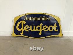Plaque Emaillee Peugeot Ancienne Enamel Sign Emailschild
