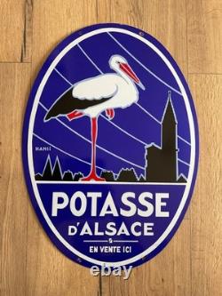 Plaque Émaillée Publicitaire Potasse D'alsace Signée Hansi