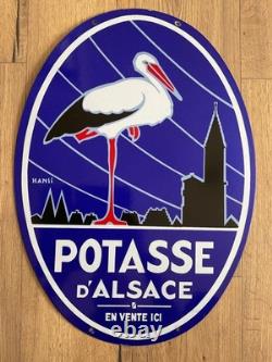 Plaque Émaillée Publicitaire Potasse D'alsace Signée Hansi