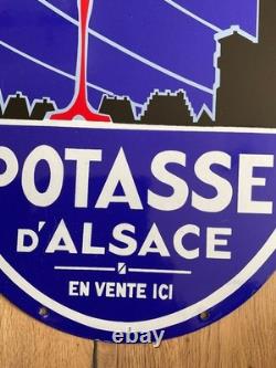 Plaque Émaillée Publicitaire Potasse D'alsace Signée Hansi