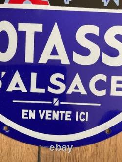 Plaque Émaillée Publicitaire Potasse D'alsace Signée Hansi