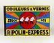 Plaque Émaillée Publicitaire Ripolin Express Vintage Enamel Sign