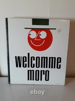 Plaque Emaillee Publicitaire Welcomme Moro Double Face
