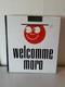 Plaque Emaillee Publicitaire Welcomme Moro Double Face