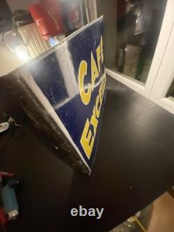 Plaque Emaillée Recto Verso- Potence Double FACE CAFE EXCELLA- 2944 cm