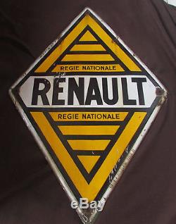 Plaque Emaillee Regie Renault Nationale Double Face