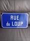 Plaque Émaillée Rue du Loup