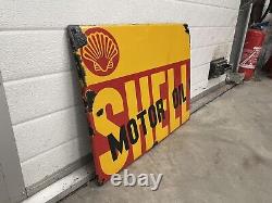 Plaque Émaillée Shell Motor Oil Emailschild Enamel Sign