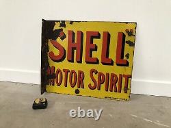 Plaque Emaillee Shell Motor Spirit Enamel Sign Emailschild Porcelain Insegna Oil